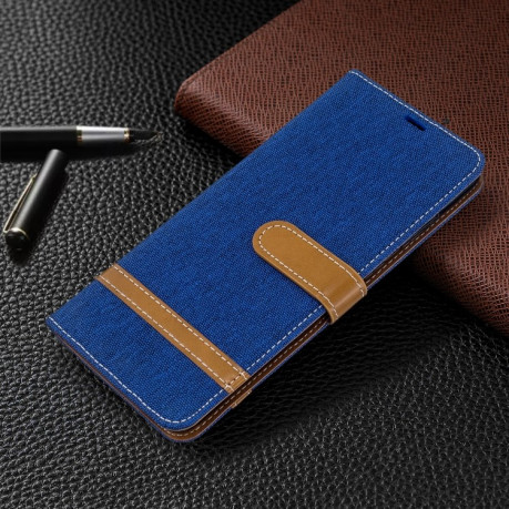 Чехол-книжка Color Matching Denim Texture на Samsung Galaxy S20+Plus -синий