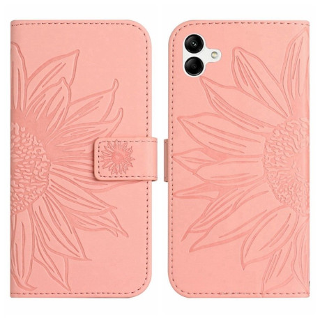 Чехол-книжка Skin Feel Sun Flower для Samsung Galaxy A04E - розовый
