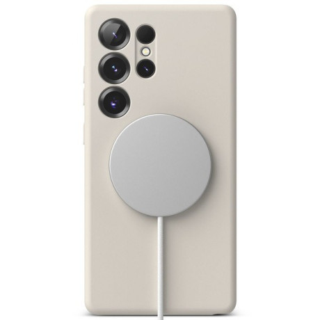 Оригінальний чохол Ringke Silicone MagSafe для Samsung Galaxy S25 Ultra - Beige