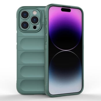 Силиконовый чехол Magic Flannel для iPhone 15 Pro Max - зеленый