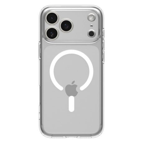 Оригинальный прозрачный чехол Spigen Ultra Hybrid с MagSafe на iPhone 17 Pro - Clear and White