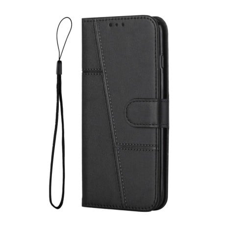 Чохол-книжка зі строчкою та фактурою Calf на Xiaomi Redmi Note 15 Pro 4G Global 163.2mm — коричневий