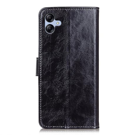 Чехол-книжка Magnetic Retro Crazy Horse Texture на Samsung Galaxy A07 5G - черный