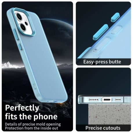 Противоударный чехол Candy Series на OPPO Reno14 5G Global - синий