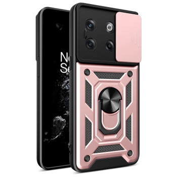 Противоударный чехол Camera Sliding для OnePlus 10T - розовое золото