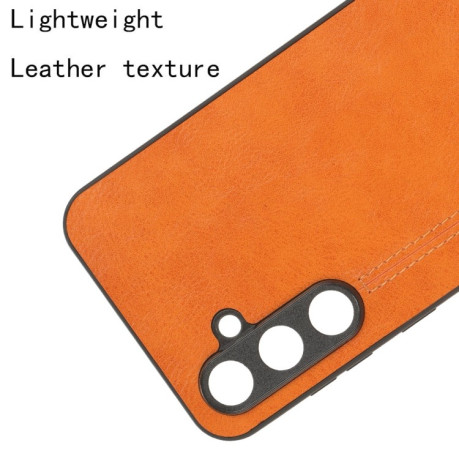 Ударозащитный чехол Sewing Cow Pattern для Samsung Galaxy S23 FE 5G - оранжевый