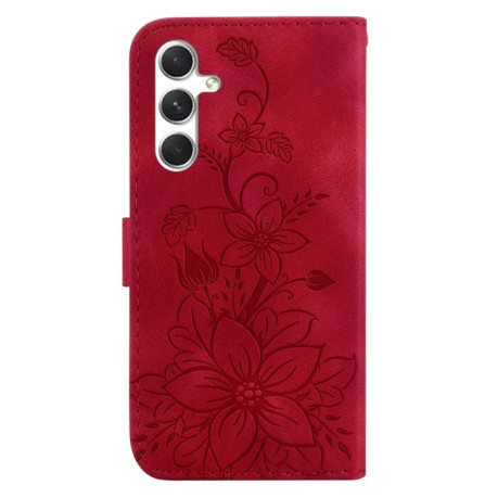 Чохол-книжка Lily Embossed Leather на Samsung Galaxy S24+ 5G - червоний