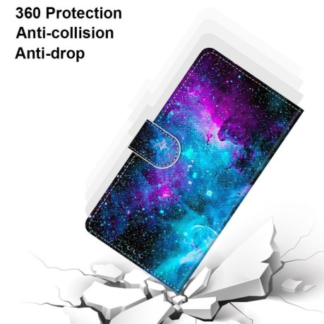 Чехол-книжка Coloured Drawing Cross для Samsung Galaxy S22 Ultra 5G -  Starry Sky