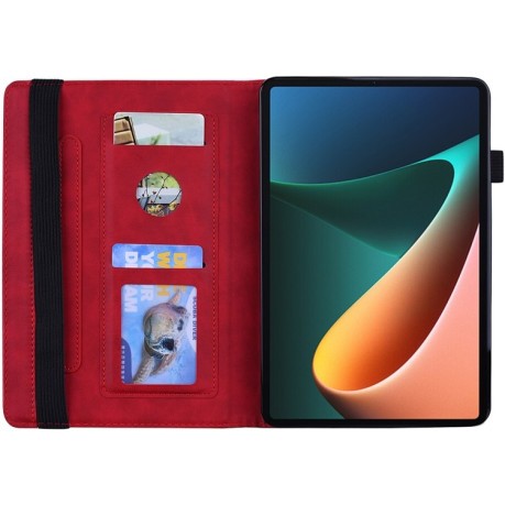 Чохол-книжка Calf Pattern Design Embossed для Xiaomi Mi Pad 5/5 Pro - червоний