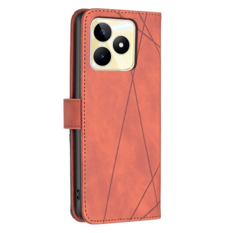 Чохол-книжка Rhombus Texture для Realme C53/C51 - коричневий