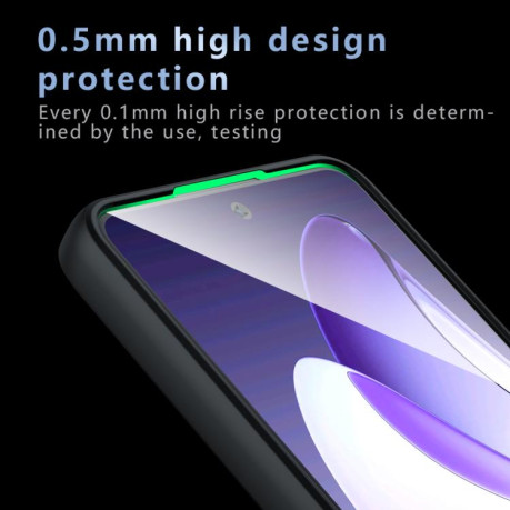 Противоударный чехол Armor Precise Hole PC Hybrid TPU для OPPO Reno13 F 5G - черный