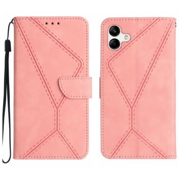 Чохол-книжка Stitching Embossed Leather Samsung Galaxy A05 - рожевий