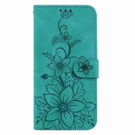 Чохол-книжка Lily Embossed Leather  для Samsung Galaxy S25+ 5G 5G - зелений