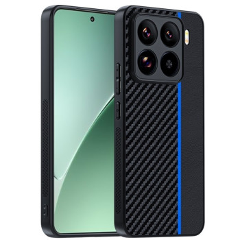 Протиударний чохол Carbon Fiber Texture Printing для Xiaomi 15 5G - чорно-синій
