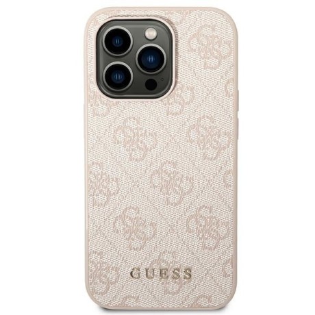 Оригінальний чохол Guess 4G Metal Gold Logo для iPhone 14 Pro Max - pink