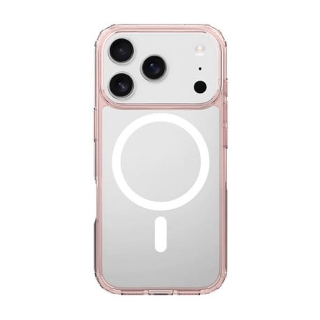 Чехол Kalebol Clear с MagSafe гибрид на iPhone 17 Pro - розовый