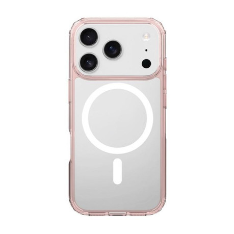 Чехол Kalebol Clear MagSafe PC Hybrid TPU Shockproof для iPhone 17 Pro Max - розовый