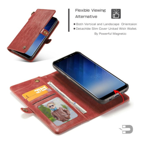 Шкіряний чохол-книжка CaseMe на Samsung Galaxy S8+/G955 - червоний
