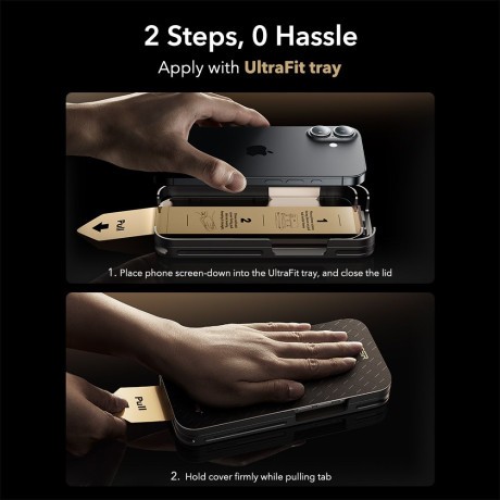 Защитное стекло ESR UltraFit Armorite Pro Tempered Glass на iPhone 16 Pro / 17 - Transparent