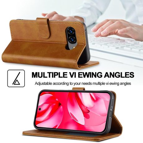 Чохол-книжка LC IMEEKE Calf Texture на Google Pixel 10a — жовтий