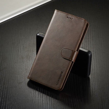 Чохол книжка LCIMEEKE Calf Texture  для Samsung Galaxy S25+ 5G - кавовий
