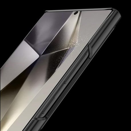 Протиударний чохол GKK Mech Style Ultra-thin Folding Holder Not Included Pen для Samsung Galaxy S25 Ultra 5G - червоний