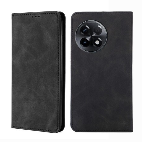Чехол-книжка Retro Skin Feel Business Magnetic на OnePlus Ace 2/11R - черный
