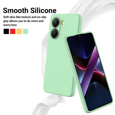 Силиконовый чехол Solid Color Liquid Silicone на Xiaomi Poco X7 Pro - зеленый
