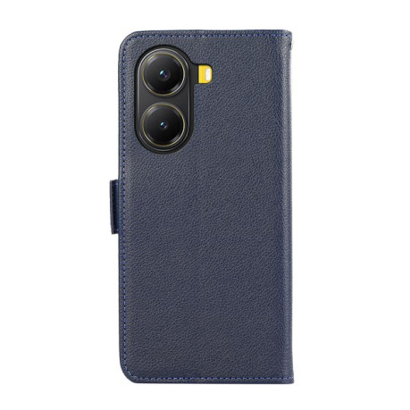 Шкіряний чохол-книжка KHAZNEH Genuine Leather RFID для Xiaomi Poco X7 Pro - синій