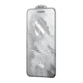 Защитное стекло WK WTP-090 Space King Kong 9D Curved Frosted Tempered Glass для iPhone 16 Pro - черное