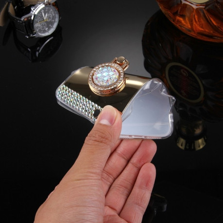 Акриловый чехол Diamond Encrusted для iPhone 5/ 5S/ SE - золотой