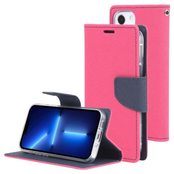 Чехол Книжка Mercury Goospery Magnetic Black для  iPhone 14 - пурпурно-красный