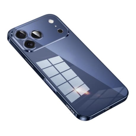 Чехол SULADA Shine Through Series Plating на iPhone 17 Pro Max - голубой