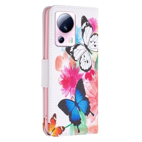 Чохол-книжка Colored Drawing Pattern для Xiaomi 13 Lite / Civi 2 - Butterfly