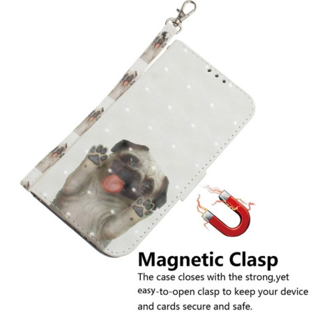 Чехол-книжка 3D Colored Horizontal Flip Leather для Samsung Galaxy A36 5G / A56 5G - Pug