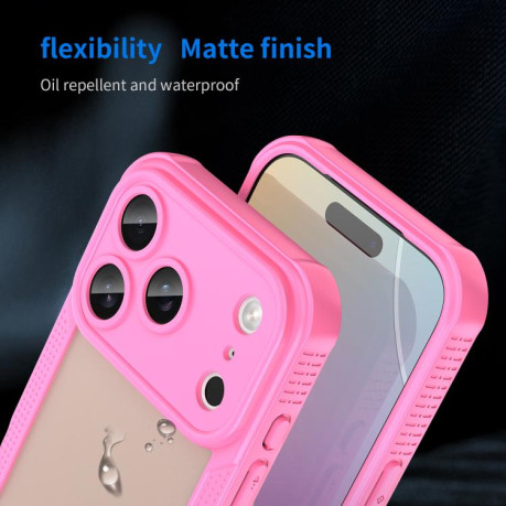 Противоударный чехол Armor Glaze PC Hybrid для iPhone 17 Pro - розовый