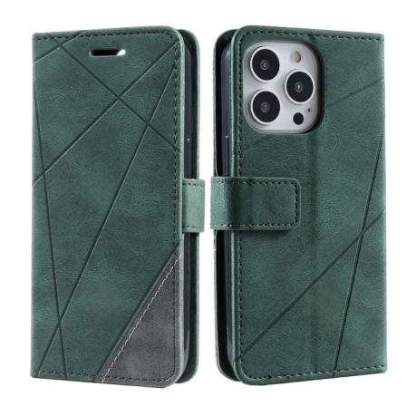 Чохол-книжка Skin Feel Splicing для iPhone 16 Pro Max - зелений