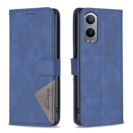 Чехол-книжка Rhombus Texture для OnePlus Nord CE4 Lite -черный - синий