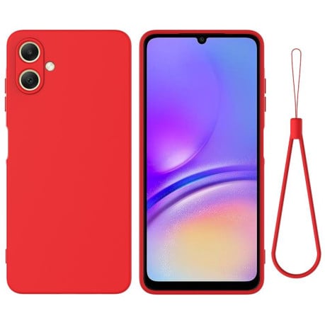 Силіконовий чохол Solid Color Liquid Silicone на Samsung Galaxy A07 4G - червоний