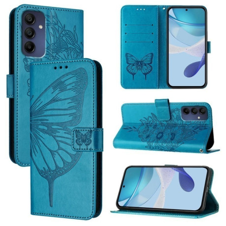 Чохол-книжка Embossed Butterfly для Samsung Galaxy A16 5G - синій