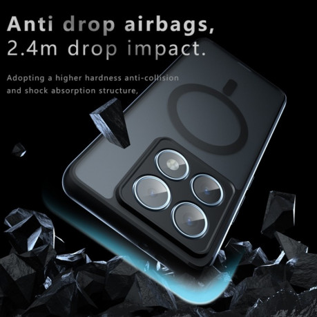 Противоударный чехол Armor Precise Hole PC Hybrid TPU для Xiaomi 14T Pro - черный