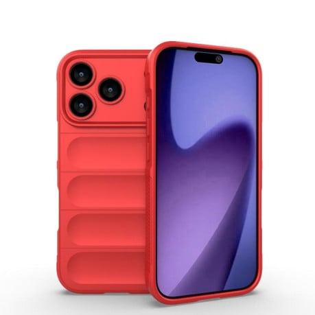 Силіконовий чохол Magic Flannel на iPhone 17 Pro - червоний