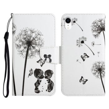 Чехол-книжка Painted Pattern для iPhone XR - Dandelion