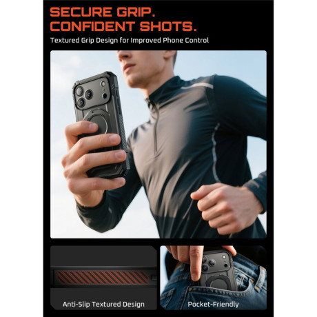 Оригинальный чехол Supcase UB Grip Pro Mag с MagSafe на iPhone 17 Pro - Black