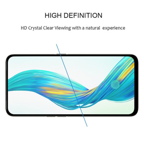 Защитное 3D стекло клейкое всей поверхностью на Realme XT/X2 -черное