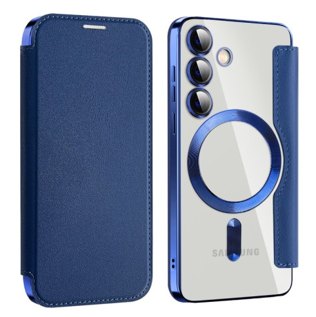 Чохол-книжка Shield MagSafe RFID Anti-theft Leather  для Samsung Galaxy S25+ 5G - синій