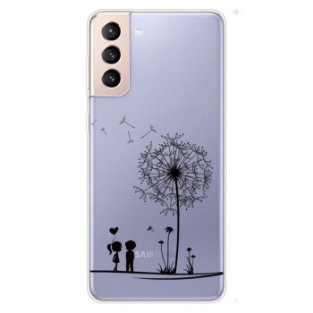 Чехол Painted Pattern для Samsung Galaxy S22 5G - Dandelion