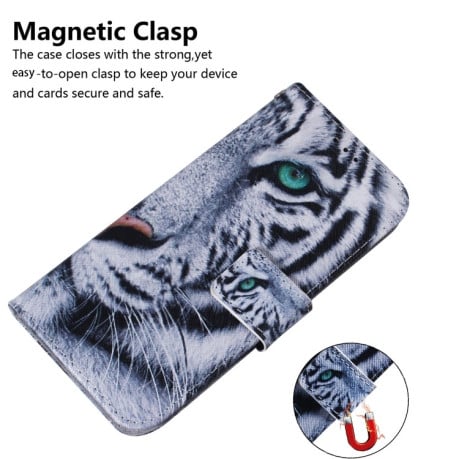 Чехол-книжка Coloured Drawing для iPhone 16e - Tiger