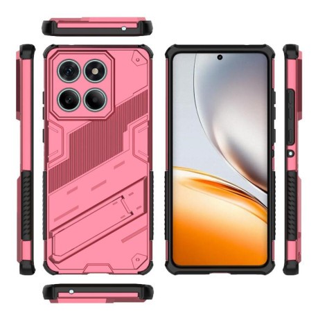Противоударный чехол Punk Armor для Motorola Edge 60 Fusion 5G - светло-красный