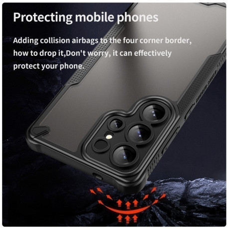 Противоударный чехол Armor Glaze PC Hybrid для Samsung Galaxy S25 Ultra 5G - черный